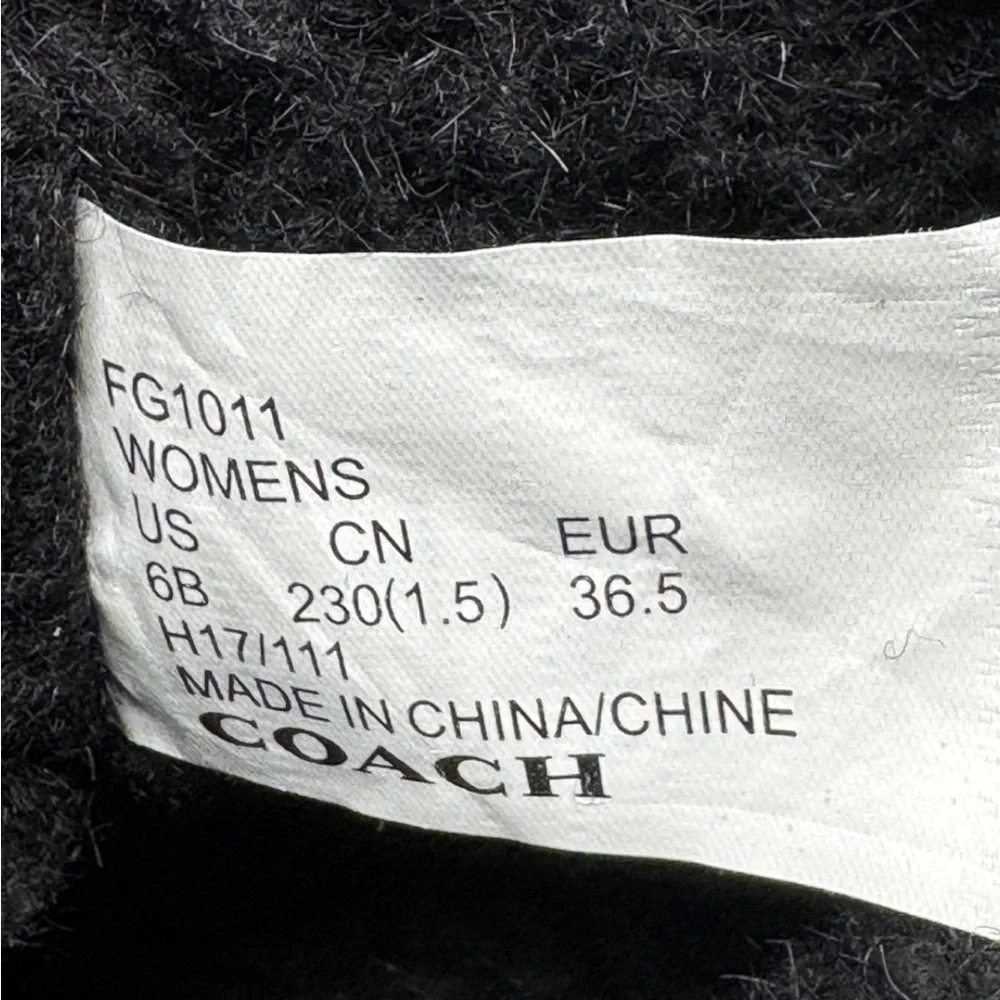 Coach FG1011 Turnlock Shearling Boots Size 6